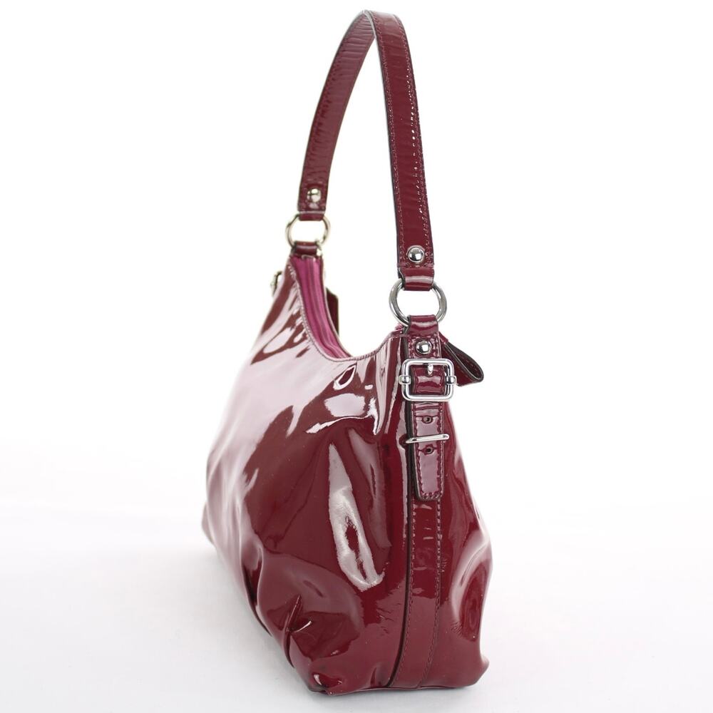 Coach Red Patent Leather Demi Shoulder Bag Madison - Picture 4 of 8